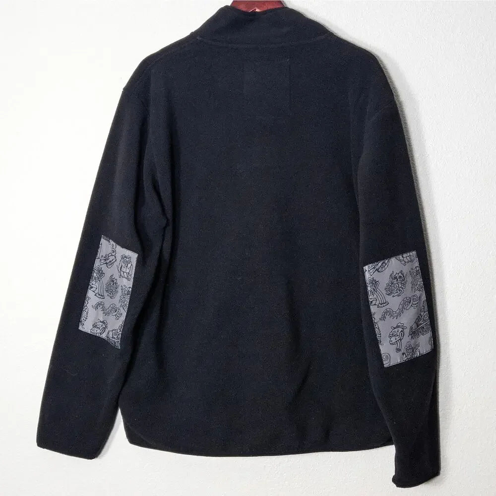 Killer Acid Buzz Off Fleece Jacket Size XL Black Graphic Streetwear - Picture 2 of 9